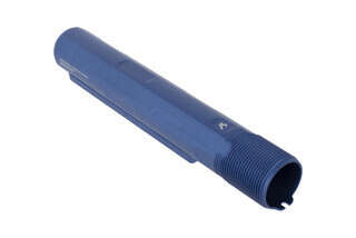 Strike Industries 7-position advanced receiver extension with blue finish features an extended nose for easy alignment